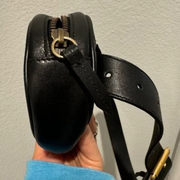 Black Quilted Leather Crossbody Bag - Picture 10 of 16